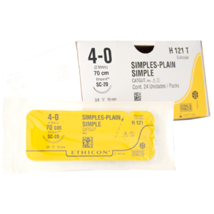 H121T 4-0  CATGUT SIMPLE AGUJA SC-20